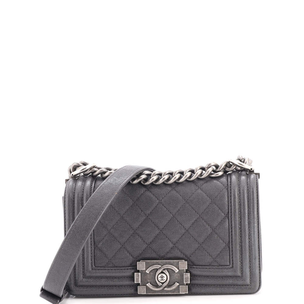 Chanel Small Boy Flap Bag Quilted Caviar